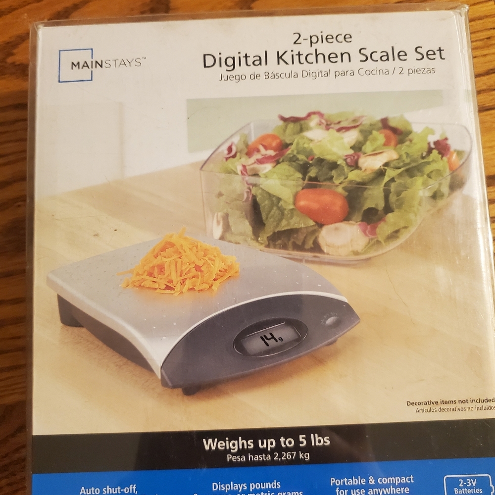 Mainstays Digital Kitchen Scale 5lb Limit New In Box